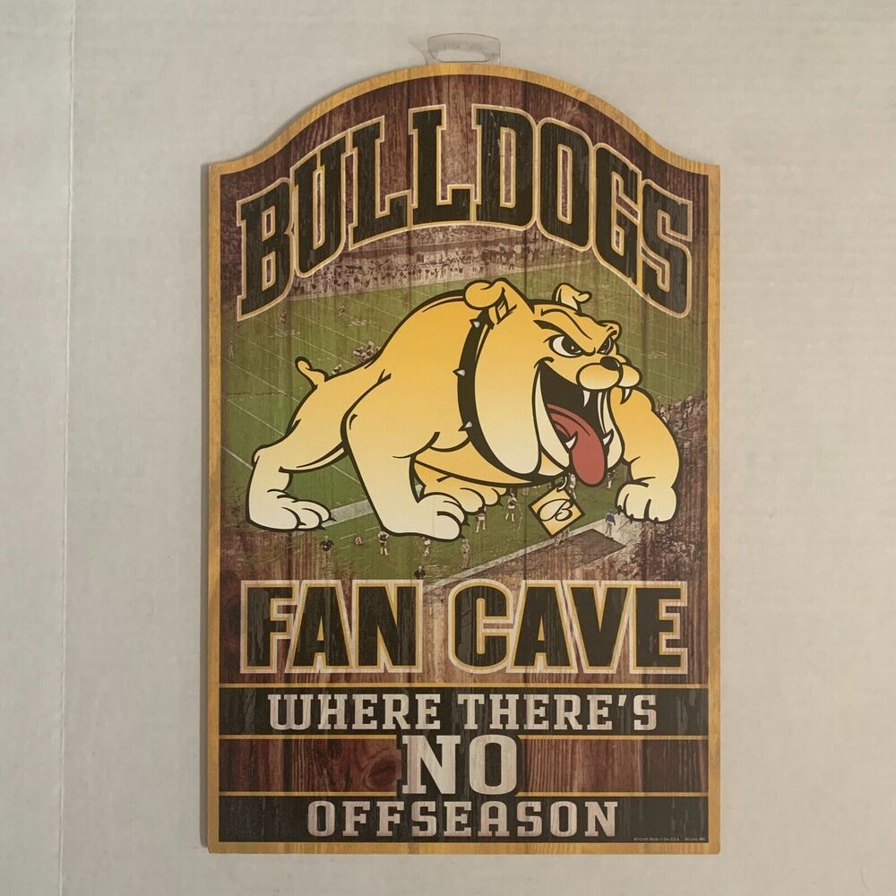 WinCraft Bowie State Bulldogs Size 11'' x 17'' 100% Hardboard Sign Fan Cave New